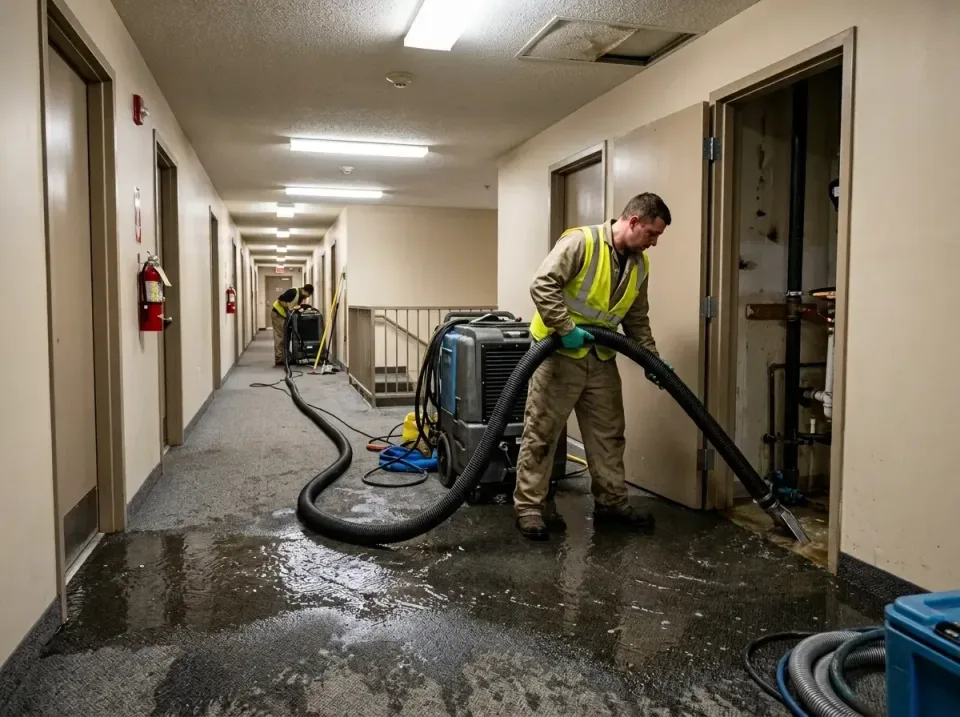multi-unit-apartment-hallway-f-005 — frequently asked questions, Emergency Burst Pipe Water Extraction & Removal in Barnhart…